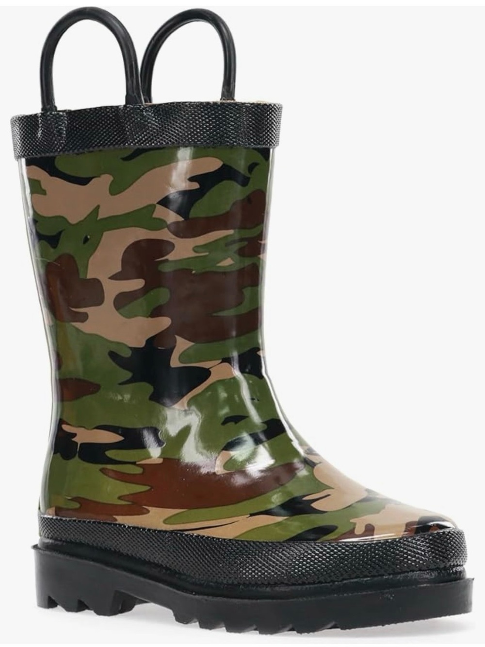 Western Chief Kids Camo Green Brown Waterproof Rain Boot